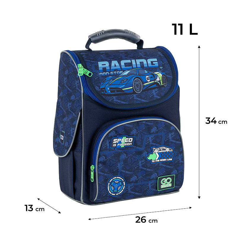 Рюкзак шкільний каркасний GoPack Education Racing GO25-5001S-6
