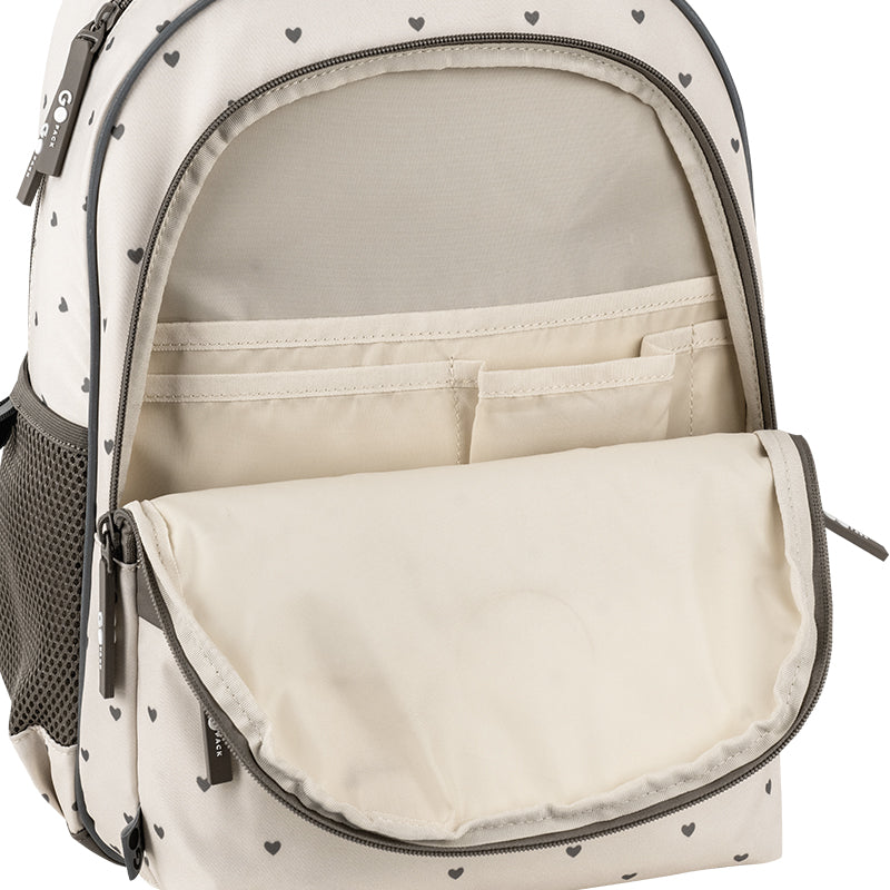 Рюкзак шкільний GoPack Education Beige Polka Dots GO26-182M-3