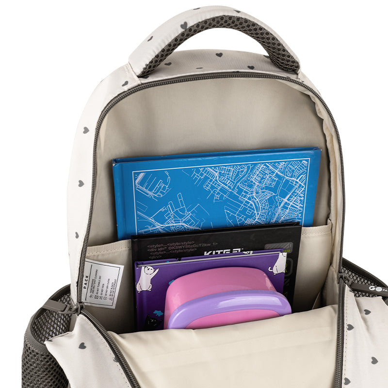 Рюкзак шкільний GoPack Education Beige Polka Dots GO26-182M-3