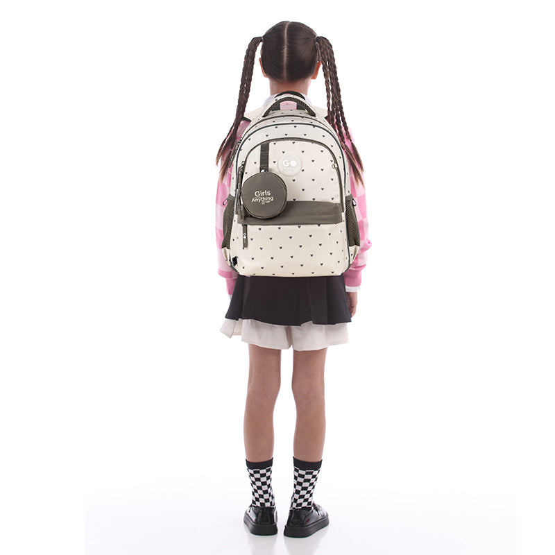 Рюкзак шкільний GoPack Education Beige Polka Dots GO26-182M-3