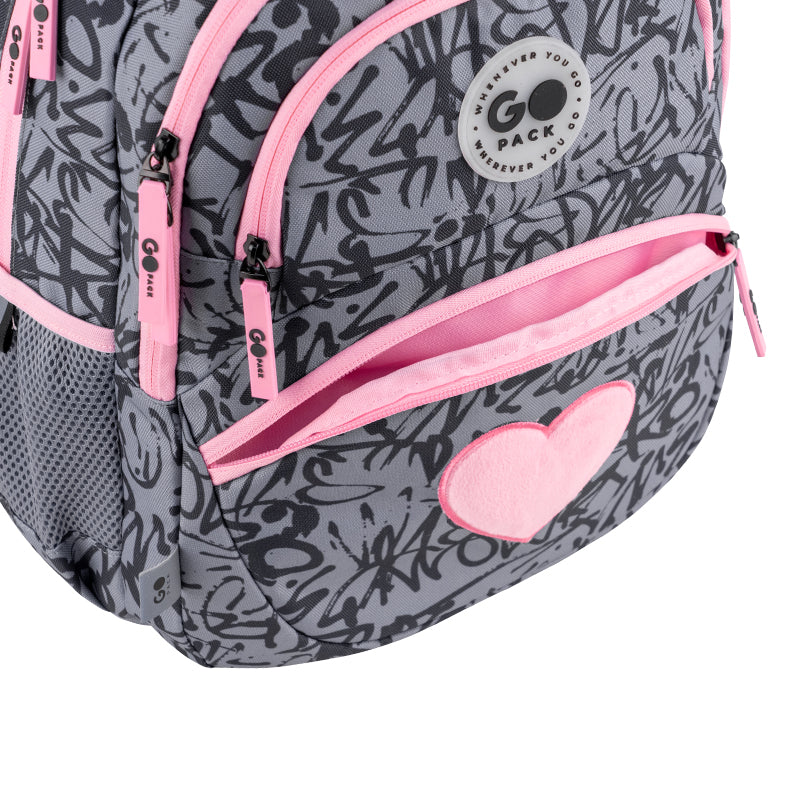 Рюкзак шкільний GoPack Education Fluffy Heart GO26-175M-4