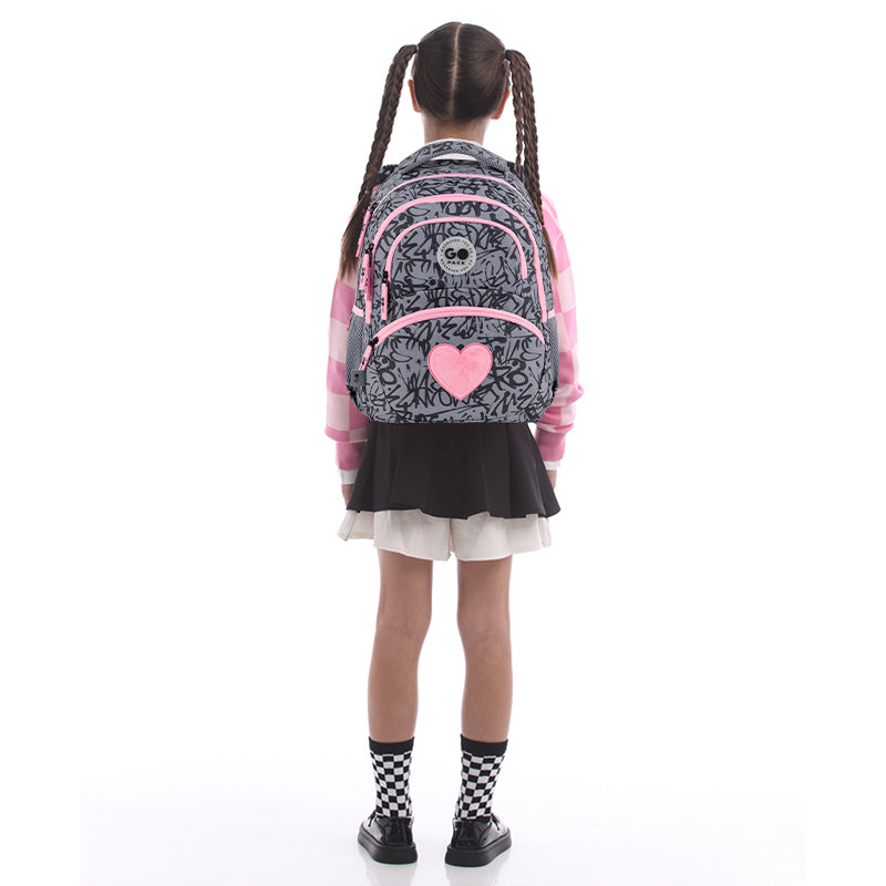 Рюкзак шкільний GoPack Education Fluffy Heart GO26-175M-4