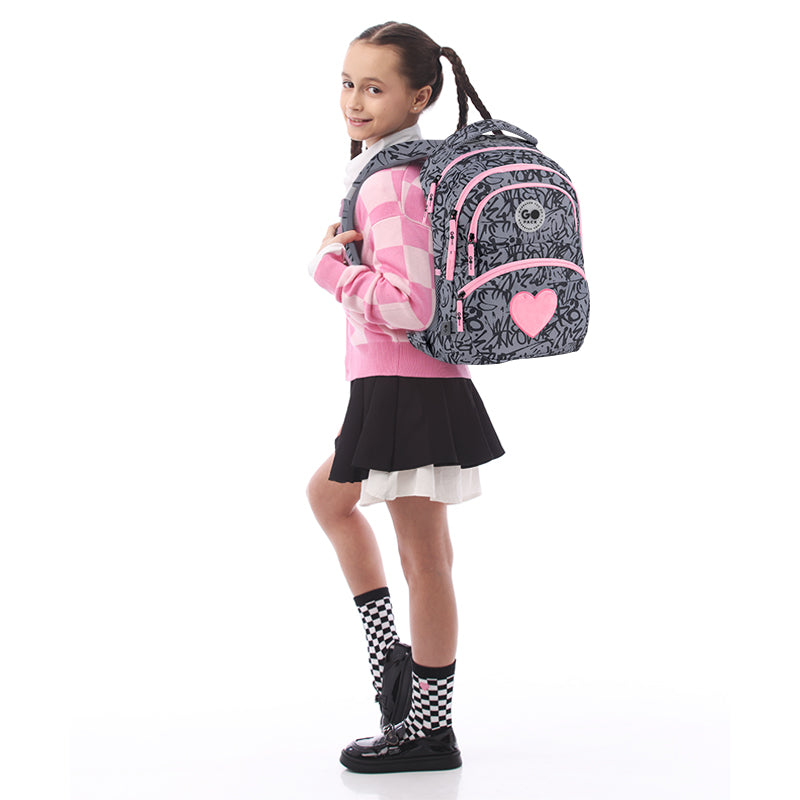 Рюкзак шкільний GoPack Education Fluffy Heart GO26-175M-4